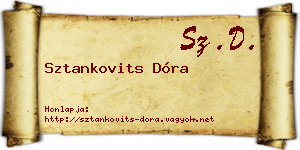 Sztankovits Dóra névjegykártya