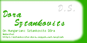 dora sztankovits business card
